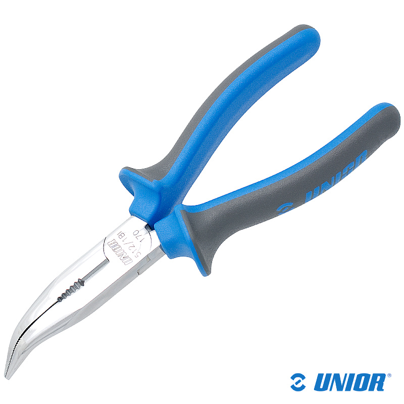 Szczypce półokrągłe UNR-512/1BI kątowe;170mm