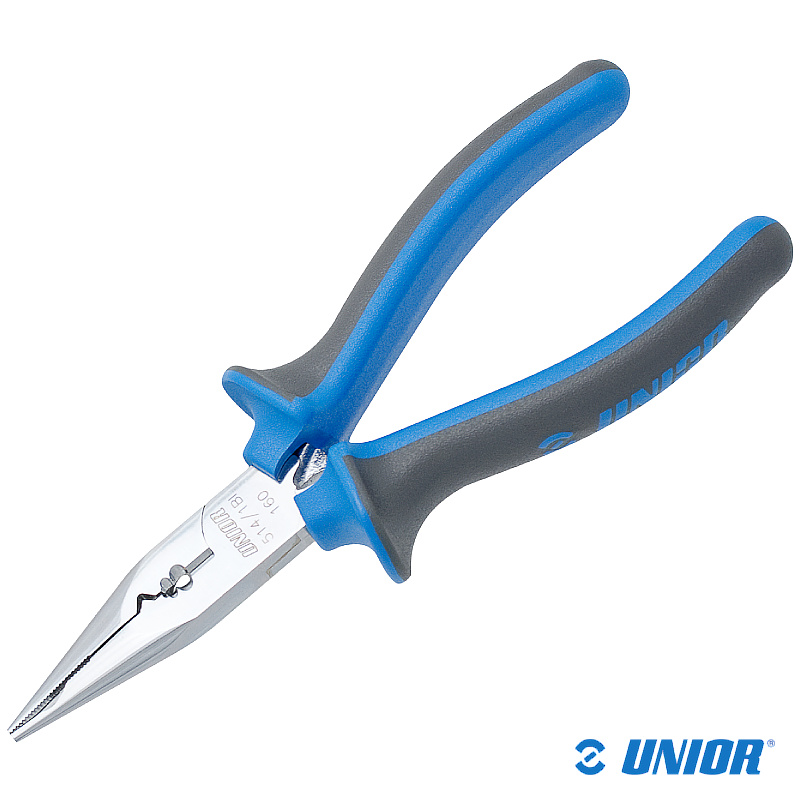 Szczypce półokrągłe UNR-514/1BI proste;160mm